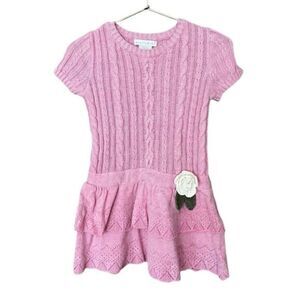 Maggie & Zoe Pink Cable Knit Sweater Dress